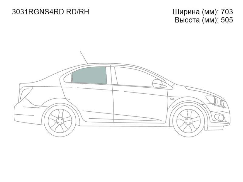 Стекло боковое опускное сзади