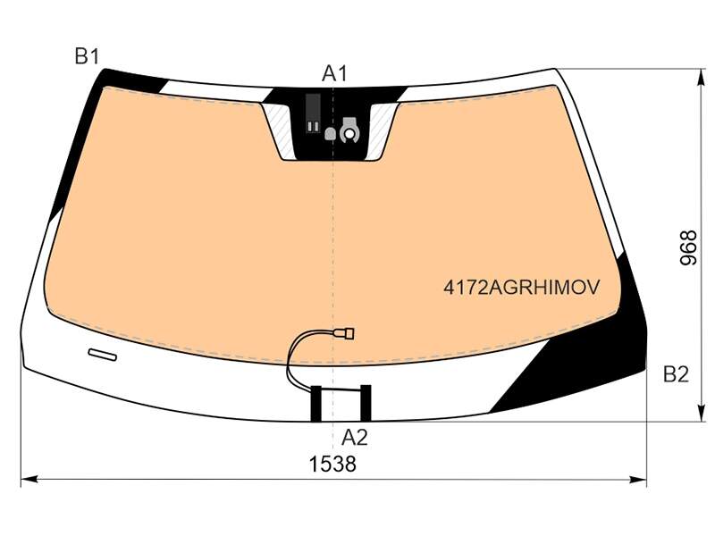 Стекло лобовое обогрев полный