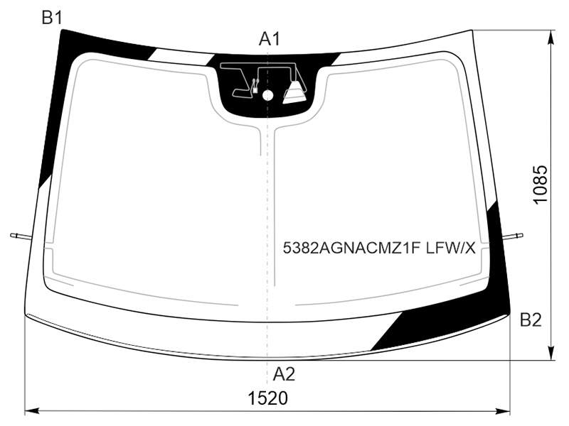 Стекло лобовое антенна