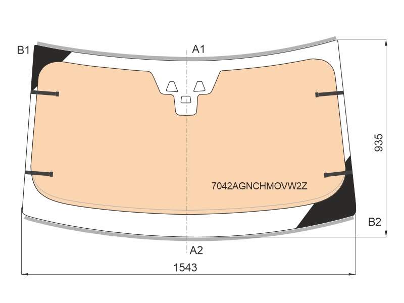 Стекло лобовое обогрев полный