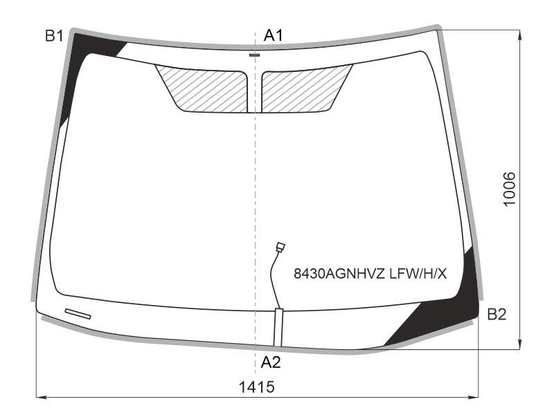 Стекло лобовое обогрев щеток