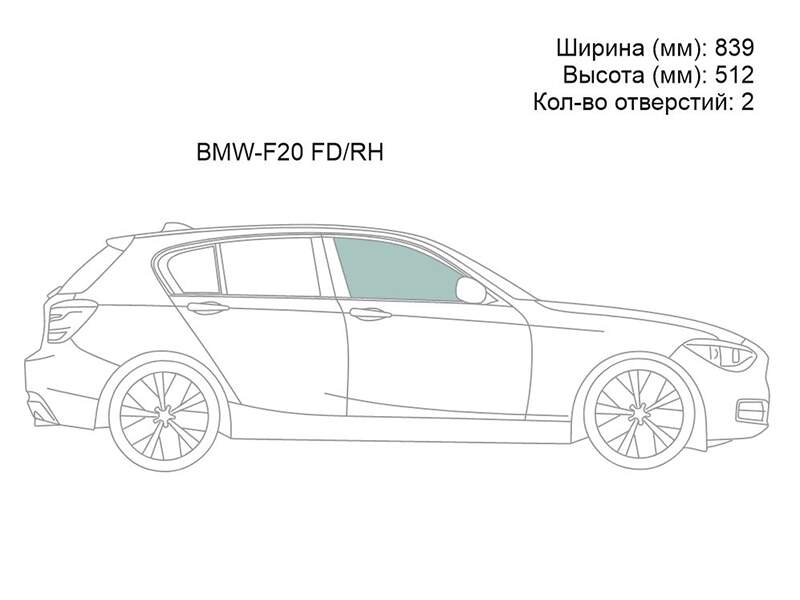 Стекло боковое опускное спереди