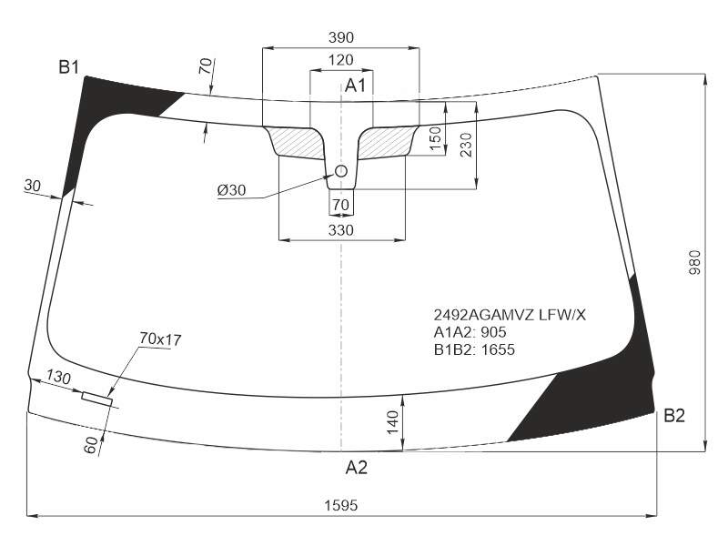 Стекло лобовое датчик дождя