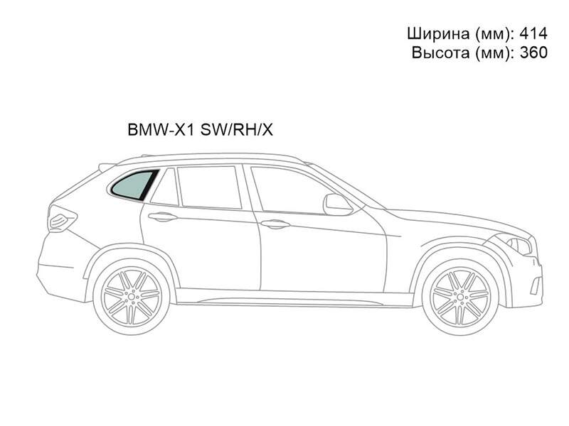 Стекло кузова боковое не опускное справа
