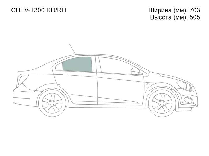 Стекло боковое опускное сзади
