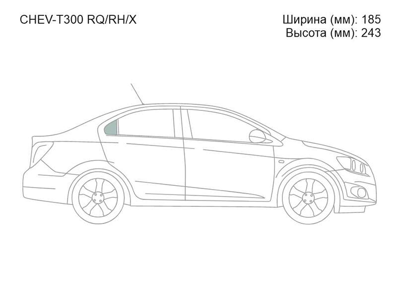 Стекло форточки сзади