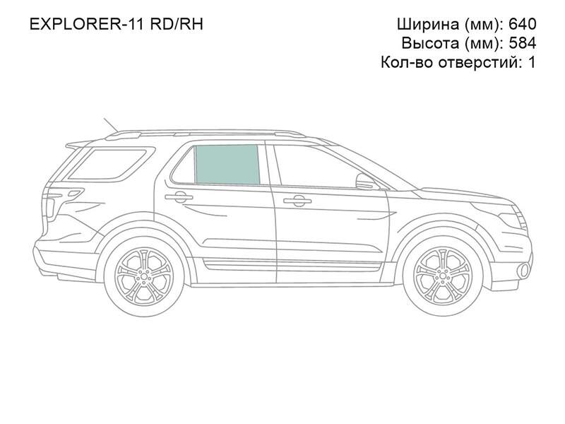 Стекло боковое опускное сзади
