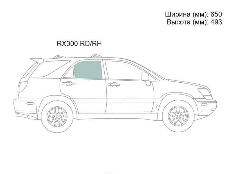Стекло боковое опускное сзади