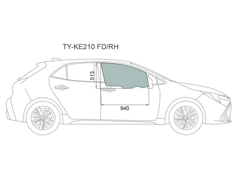 Стекло боковое опускное спереди