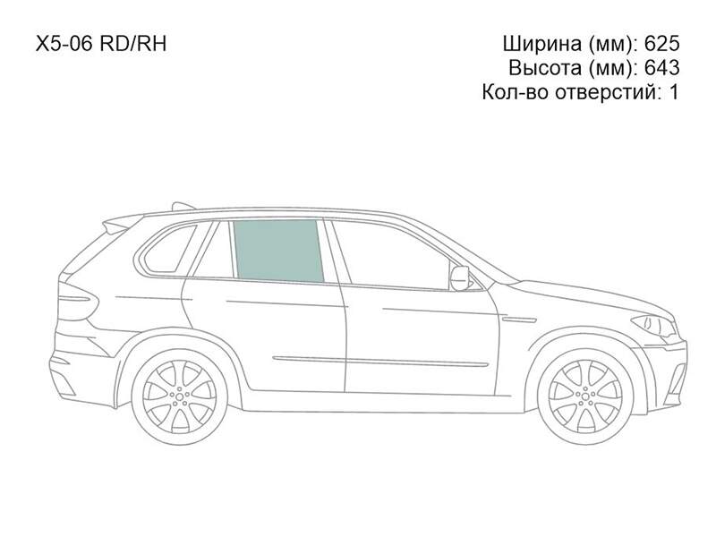 Стекло боковое опускное сзади