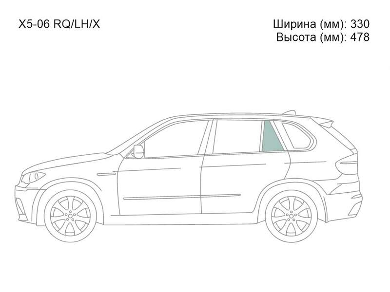 Стекло форточки сзади