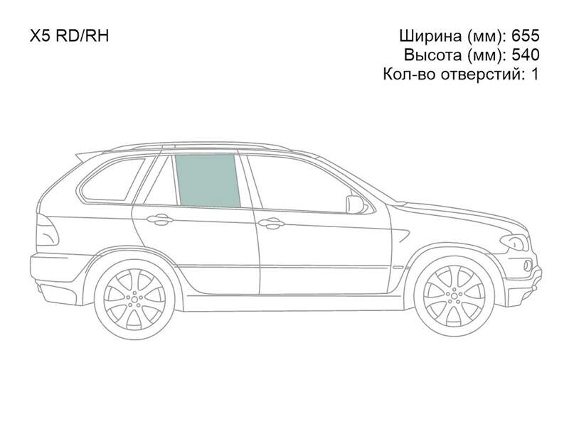 Стекло боковое опускное сзади