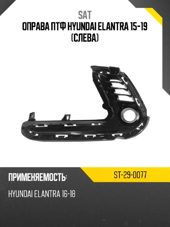 Оправа птф hyundai elantra 15-19 слева sat st-29-0077