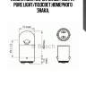 Лампа (r5w) 5w 12v ba15s габарит pure light/подсвет.номерного знака,