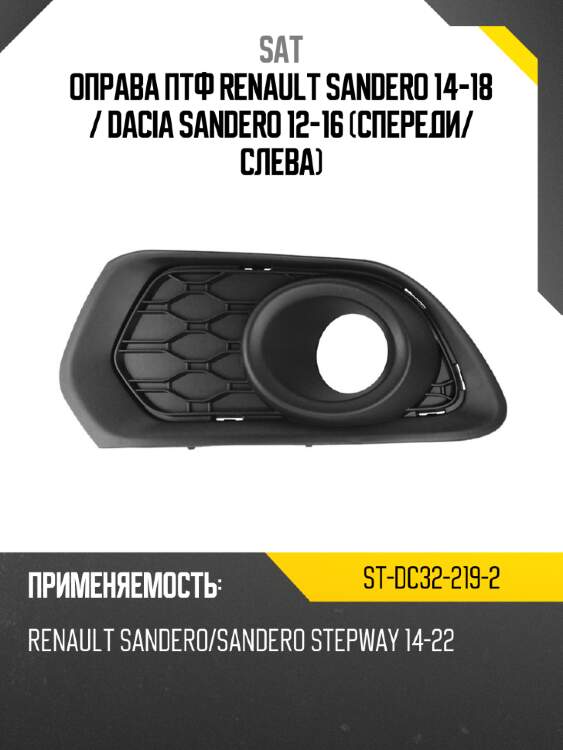 Оправа птф renault sandero 14-18  sat st-dc32-219-2