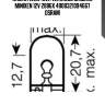 Лампа w6w (6w) w2,1x9,5d original minixen 12v 2886x 4008321094667 osram