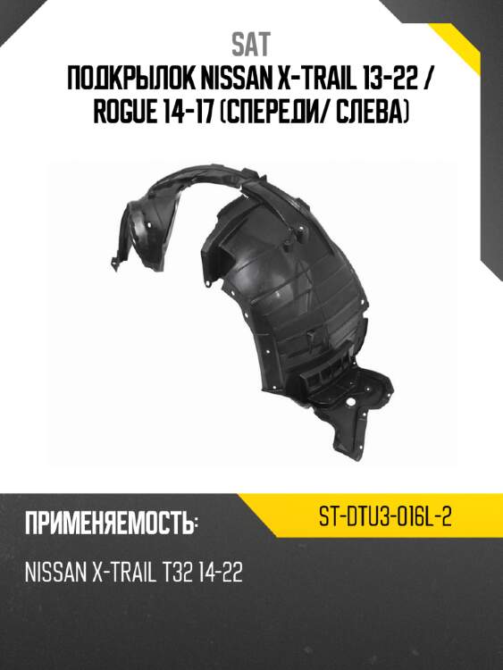 Подкрылок nissan x-trail 13-22  sat st-dtu3-016l-2