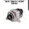 Генератор для а/м fiat albea (02-), 500 (07-), doblo (01-) 1.4i lg1661 startvolt