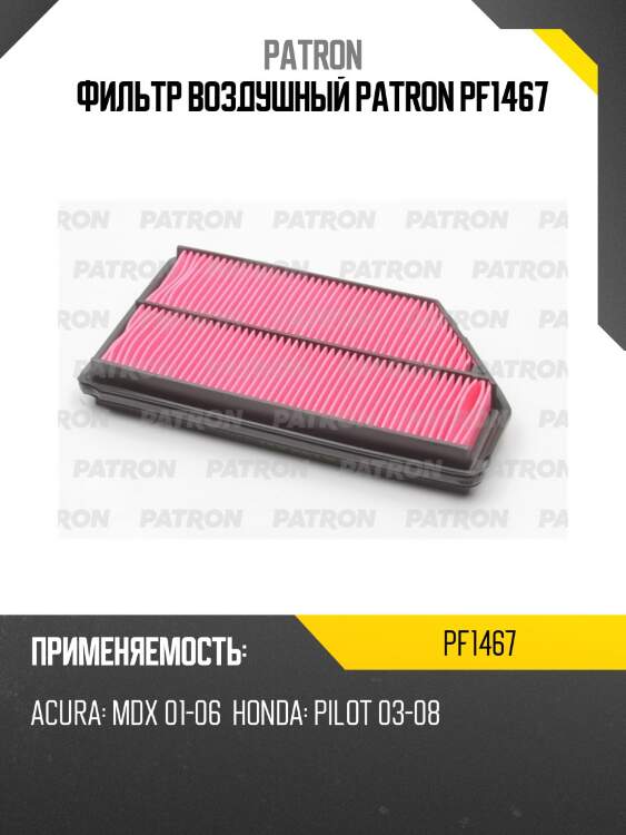 Фильтр воздушный patron pf1467