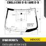 Стекло лобовое молдинг toyota corolla e180 12-19  fuyao 8409agnz6z