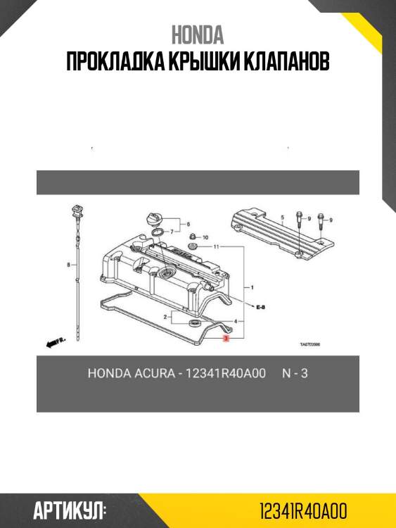 Прокладка крышки клапанов