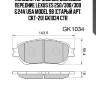 Колодки тормозные дисковые передние lexus es 250/300/300 &24v usa model 98 (старый арт. ckt-20) gk1034 ctr