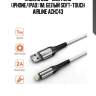 Кабель usb - lightning (iphone/ipad) 1м, белый soft-touch airline achc43