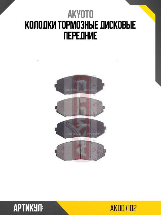 Колодки тормозные дисковые передние