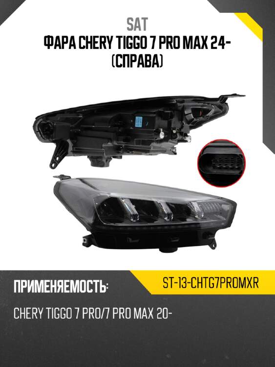 Фара chery tiggo 7 pro max 24- справа sat st-13-chtg7promxr