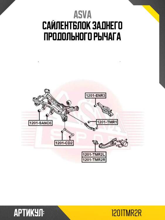 Сайлентблок заднего продольного рычага