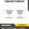 Колодки тормозные сзади bmw 3-series 98-06  sat st-34216761248