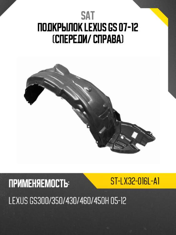 Подкрылок lexus gs 07-12 спереди sat st-lx32-016l-a1