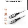 Кабель usb - type-c 1м, белый soft-touch airline achc47