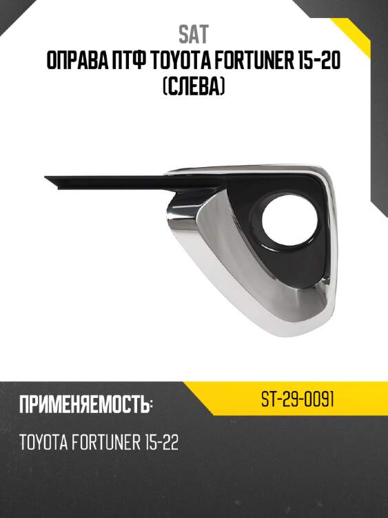 Оправа ПТФ Toyota Fortuner 15-20 Слева SAT ST-29-0091