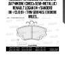 Колодки тормозные передние (с датчиком) (Смесь Semi-Metallic) RENAULT LOGAN 04-/SANDERO 08-/CLIO 91- (TRW GDB1465) E100000 MILES