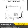 Стекло лобовое toyota estima 00-05  xyg tr30-l lfw/x