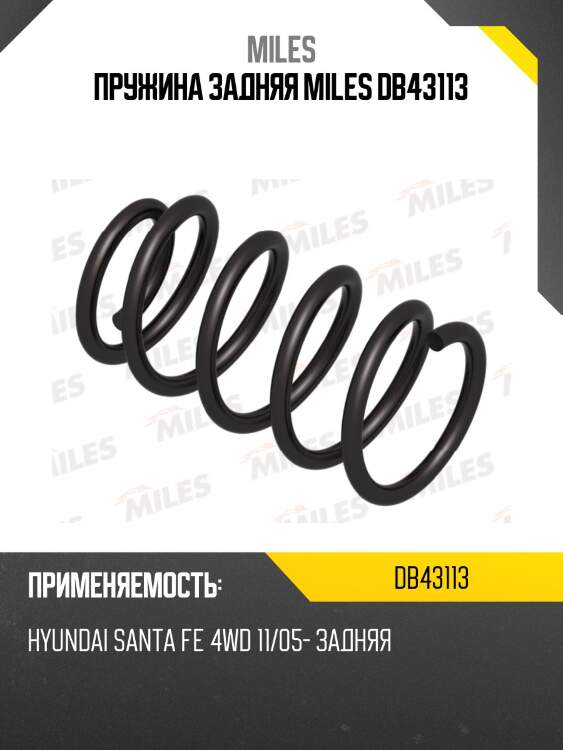 Пружина задняя miles db43113
