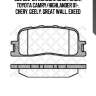 865 000-sx колодки диск. задн., toyota camry/highlander 01-, chery, geely, great wall, exeed