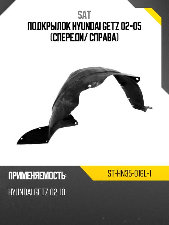 Подкрылок hyundai getz 02-05 спереди sat st-hn35-016l-1