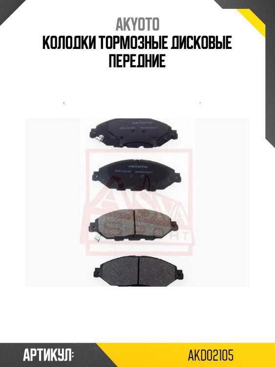 Колодки тормозные дисковые передние