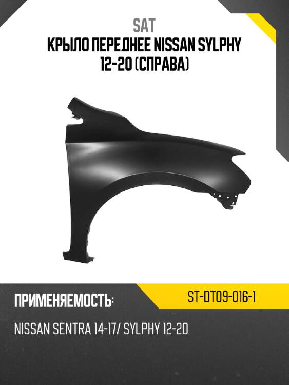 Крыло переднее nissan sylphy 12-20 справа sat st-dt09-016-1