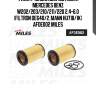 Фильтр масляный (вставка) mercedes benz w202/203/210/211/220 2.4-6.0 (filtron oe640/2, mann hu718/1k) afoe002 miles