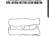 Прокладка клапанной крышки, opel astra/vectra 1.8 16v dohc 98-