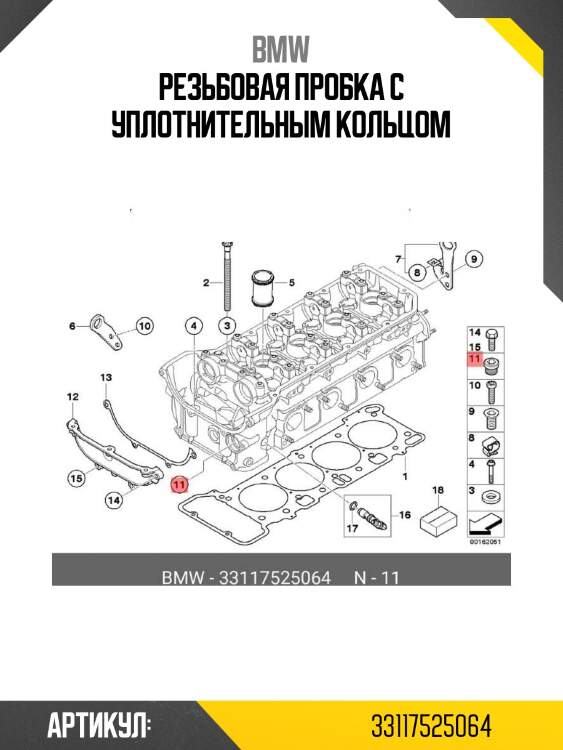 Резьбовая пробка с уплотнительным кольцом