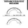 Колодки тормозные барабанные toyota corolla (e9,e10,e11) 92-02 nr1012 akebono