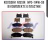 Колодки  nissin   npo-114w-sb (в комплекте 6 пластин)