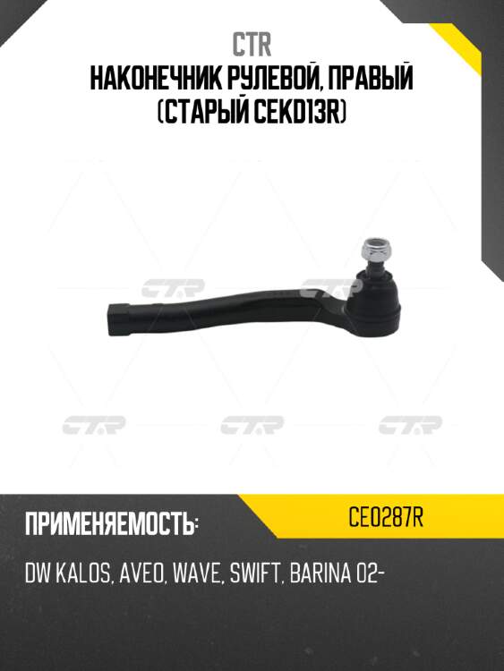 Наконечник рулевой, правый (старый cekd13r) ctr ce0287r