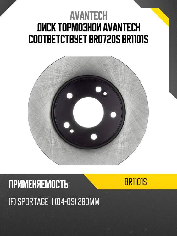 Диск тормозной avantech соответствует br0720s br1101s