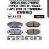 Колодки тормозные задние (смесь ceramic серия pro) chevrolet cruze 09-/orlando 11-/opel astra j 10- (trw gdb1844) e510056 miles