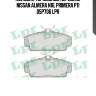 Колодки тормозные передние nissan almera n16, primera p11 05p706 lpr